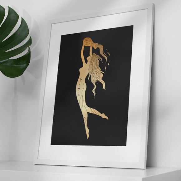 Aquarius Wall Art Celestial Zodiac Print Poster Unframed - Picture 4 of 5